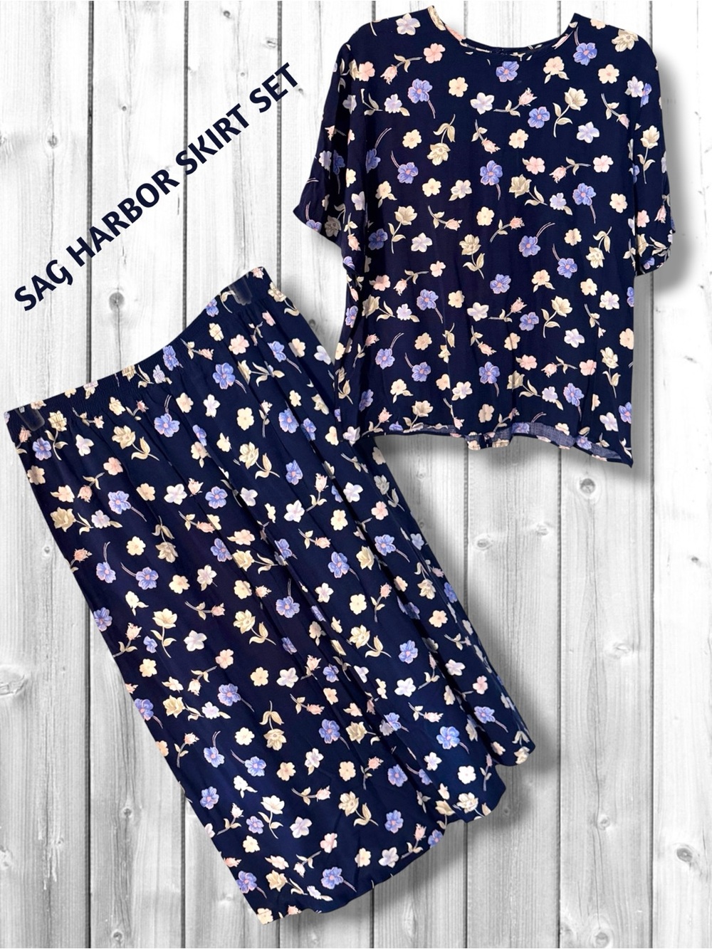 🌼SAG HARBOR SKIRT SET NAVY